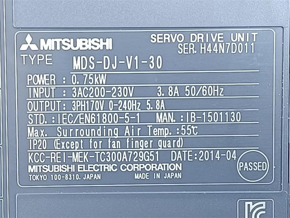 Mitsubishi Servo Drive MDS-DJ-V1-30 TOP ZUSTAND