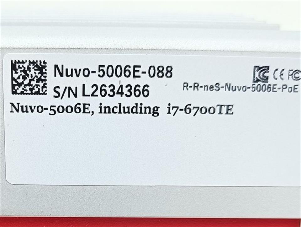 Neousys Technology Fanless embedded PC Nuvo-5006E-088 I7-6700TE NEUWERTIG