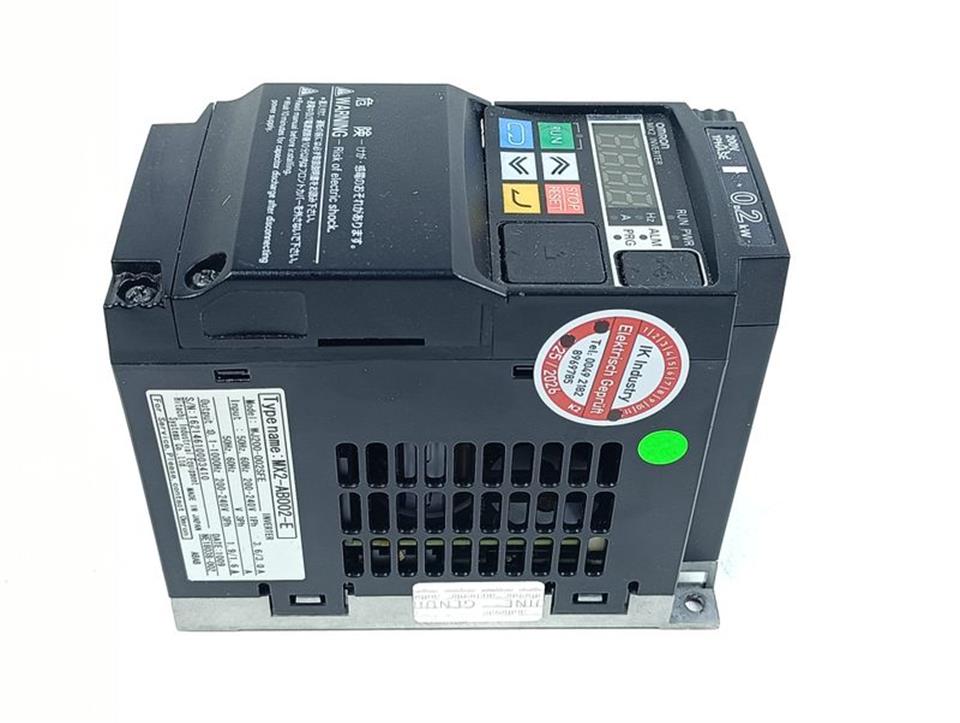 Omron Inverter 0.2 kW Type MX2-AB002-E Model WJ200-002SFE TESTED NEUWERTIG