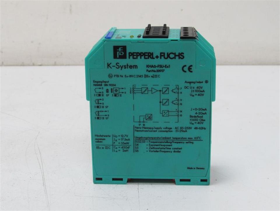 Pepperl+Fuchs K-System KHA6-FSU-Ex1 Part.No.: 33917 Tested & Top Zustand