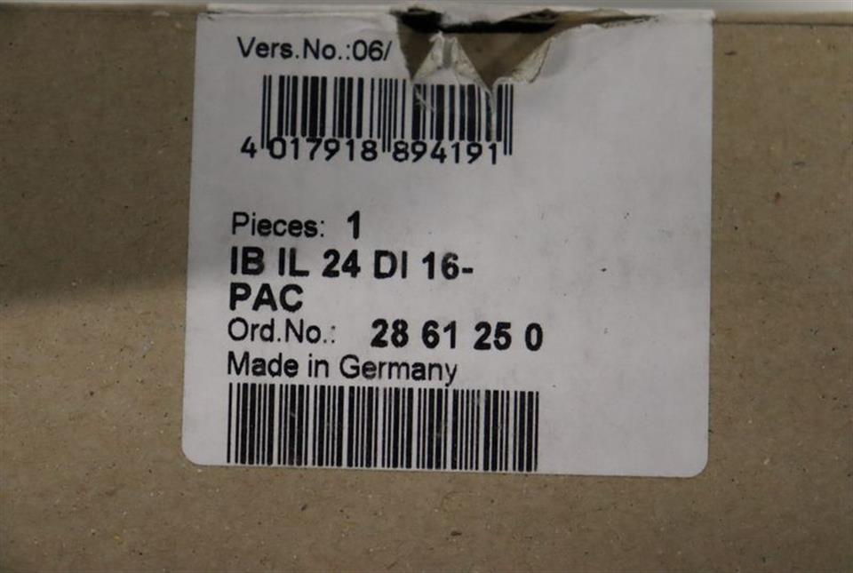 PHOENIX CONTACT IB IL 24 DI 16 -PAC Order-Nr. 2861250  UNUSED & OVP