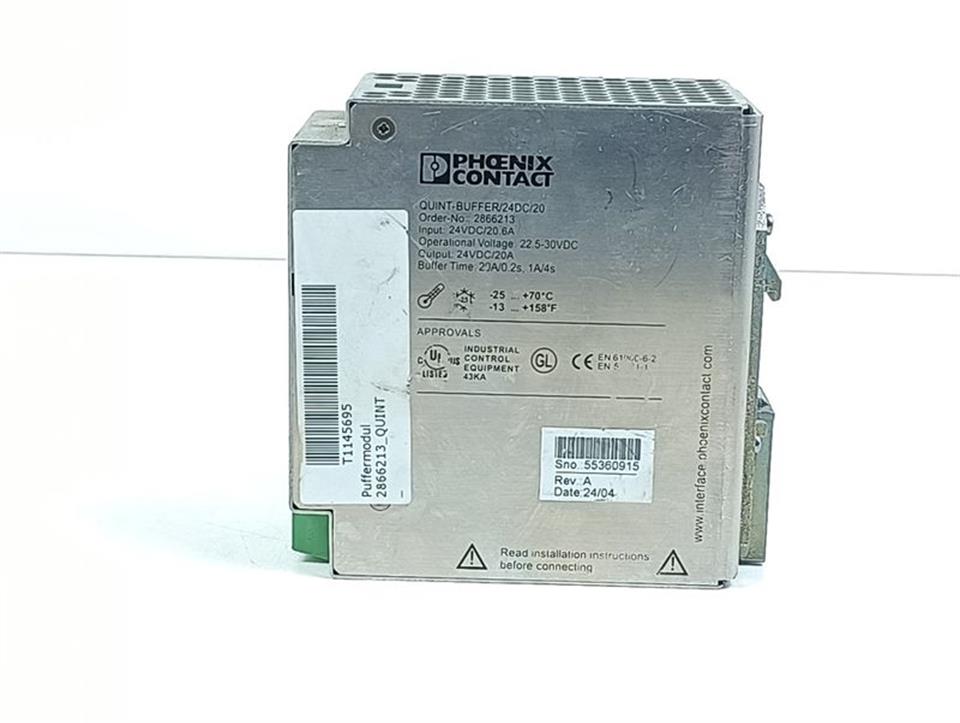 Phoenix Contact Quint Buffer/24DC/20 2866213 230V 20,6A TESTED  & TOP ZUSTAND