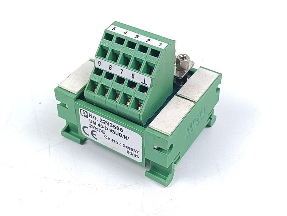 Phoenix Contact Übergabemodul No. 2293666 UM 45-D 9SUB/B/ZFKDS TOP ZUSTAND