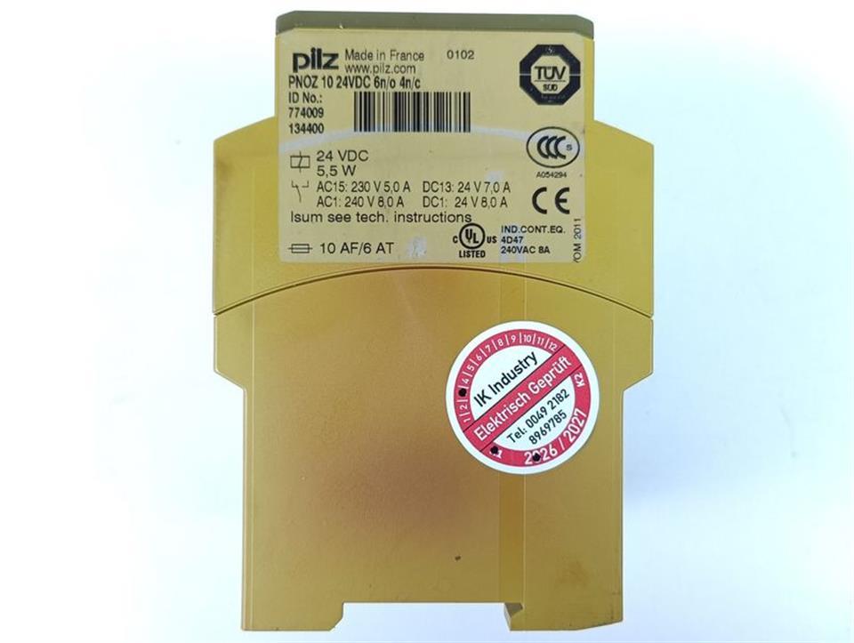 Pilz PNOZ 10 24VDC 6n/o 4n/c ID No.: 774009 TESTED & TOP ZUSTAND