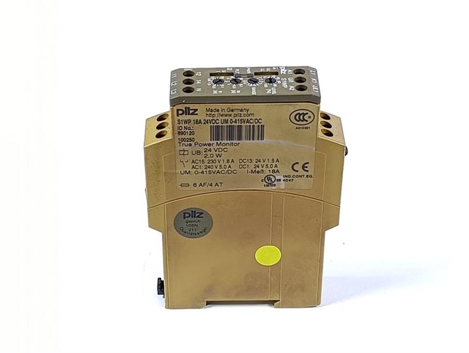 PILZ S1WP 18A 24VDC UM 0-415VAC/DC  ID NO : 890120 TOP ZUSTAND