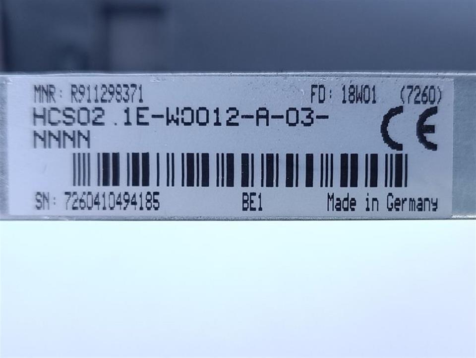 Rexroth HCS02.1E-W0012-A-03-NNNN  FD:18W01 TESTED & TOP ZUSTAND