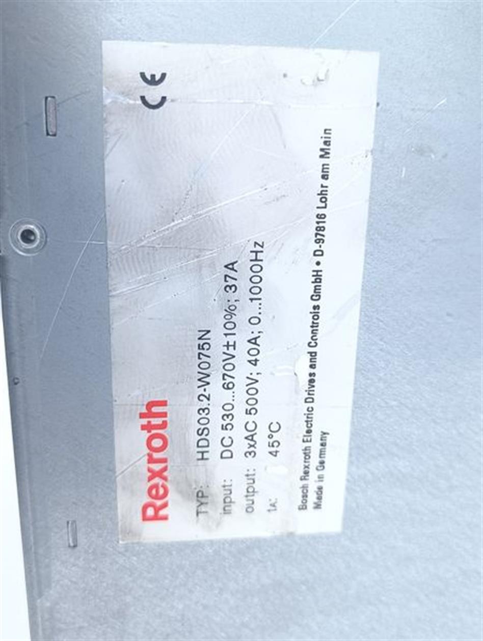 Rexroth HDS03.2-W075N-HS12-01-FW R9111900008 + DSS02.1+DEA4.2 TESTED TOP ZUSTAND