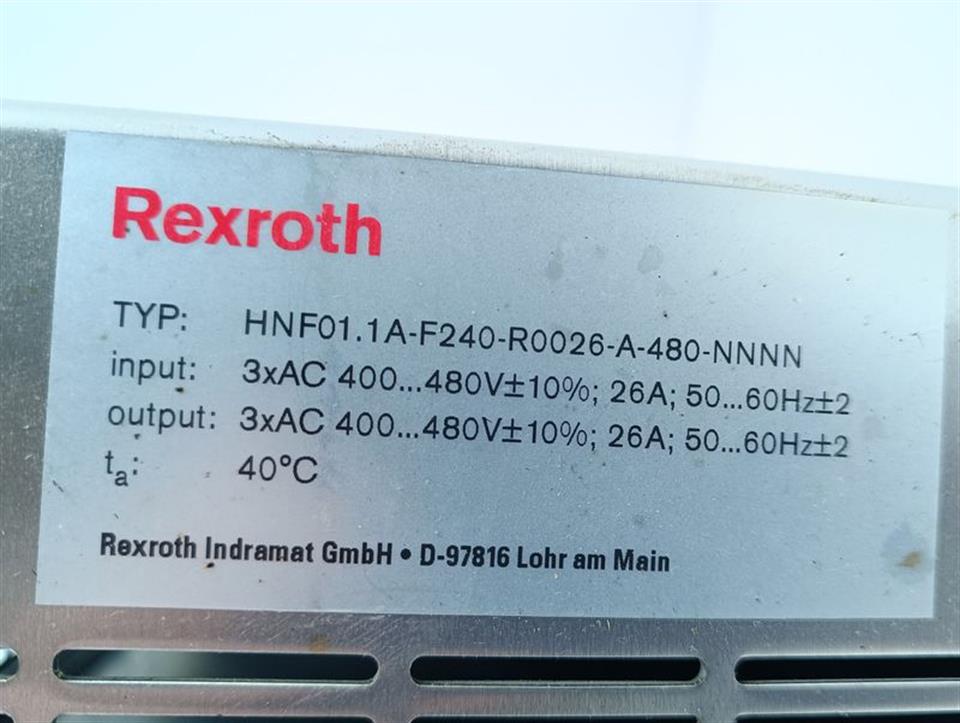Rexroth HNF01.1A-F240-R0026-A-480-NNNN MNR: R911306539 TOP ZUSTAND