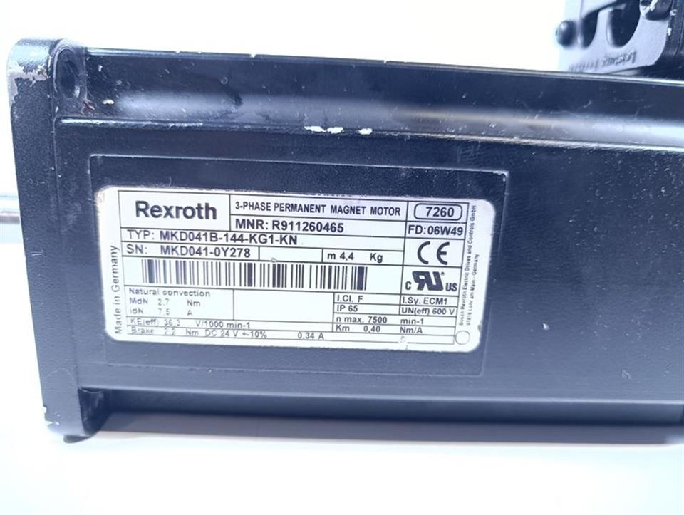 Rexroth Servomotor MKD041B-144-KG1-KN MNR: R911260465 TESTED & TOP ZUSTAND
