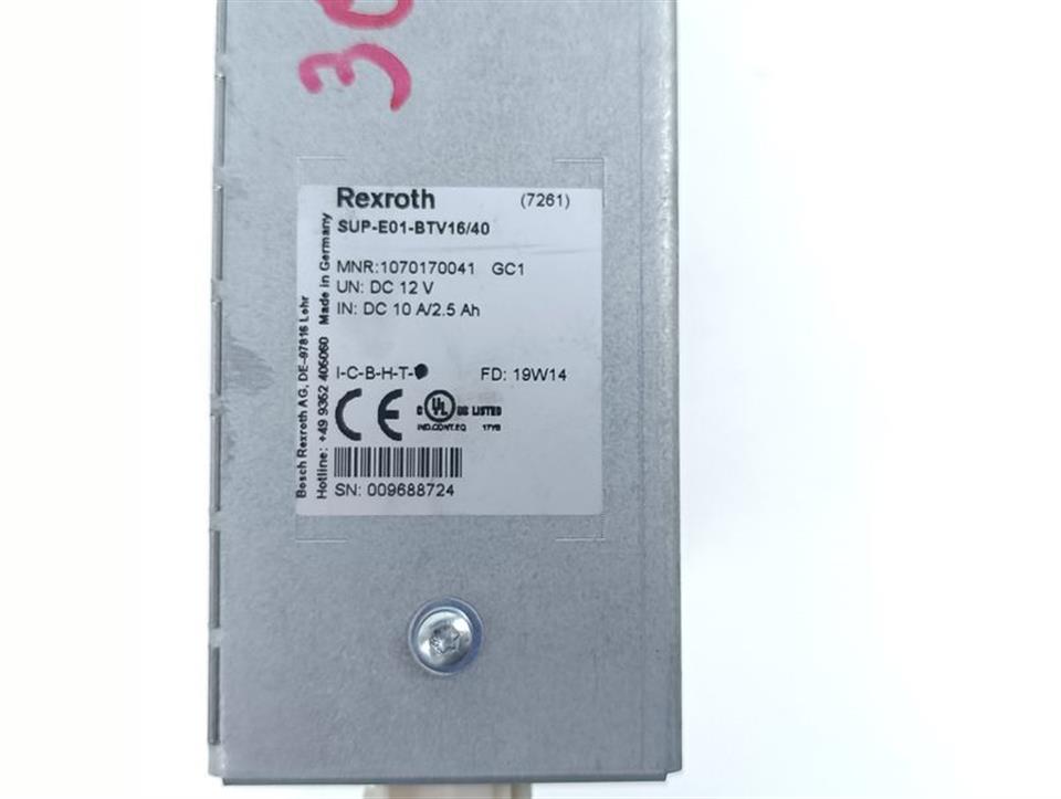 Rexroth SUP-E01-BTV16/40 MNR: 1070170041 Power Supply Akkusatz TOP ZUSTAND
