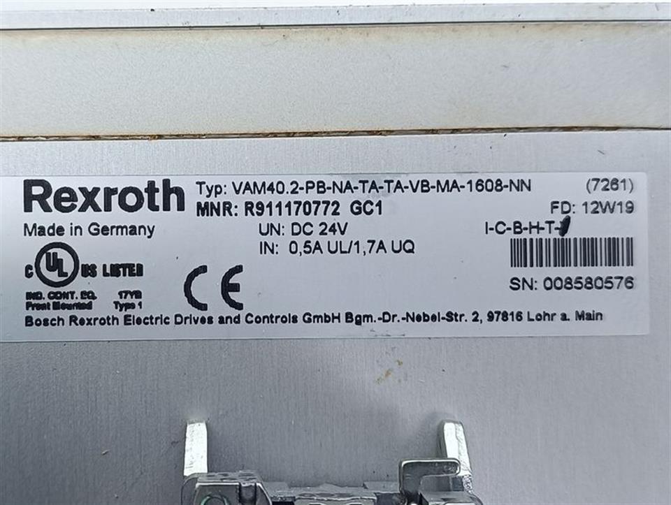 Rexroth VAM40.2-PB-NA-TA-TA-VB-MA-1608-NN MNR: R911170772 GC1 TOP ZUSTAND