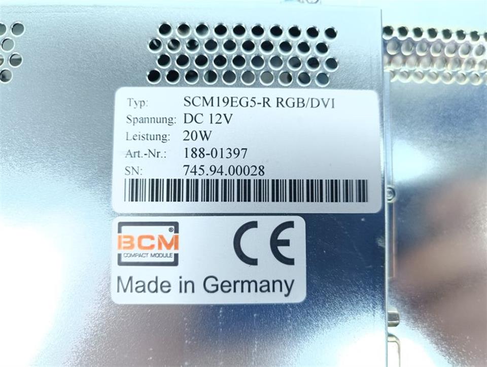 RITTAL TFT Monitor SM 6450.170 Compact Modul SCM19EG5-R  TOP ZUSTAND