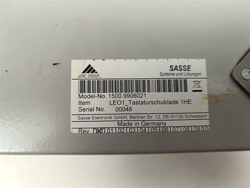 Sasse 1500.9906155 Maschinen DE Tastatur + 1500.9906021 Schublade TOP ZUSTAND