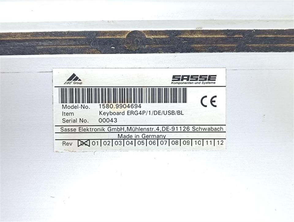 Sasse 1580.9904694 Tastatur Keyboard ERG4P/1/DE/USB/BL Gebraucht