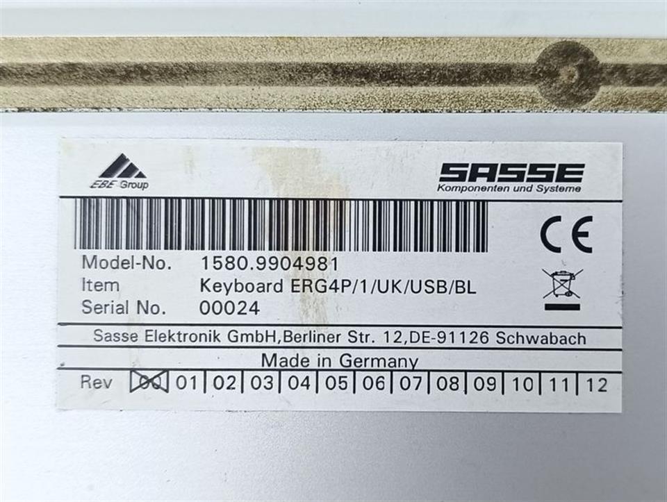 Sasse 1580.9904981 Tastatur ERG4P/1/UK/USB/BL Keyboard TOP ZUSTAND