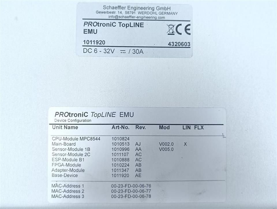 Schaeffler PROtronic TopLINE EMU MPC8544 TOP ZUSTAND
