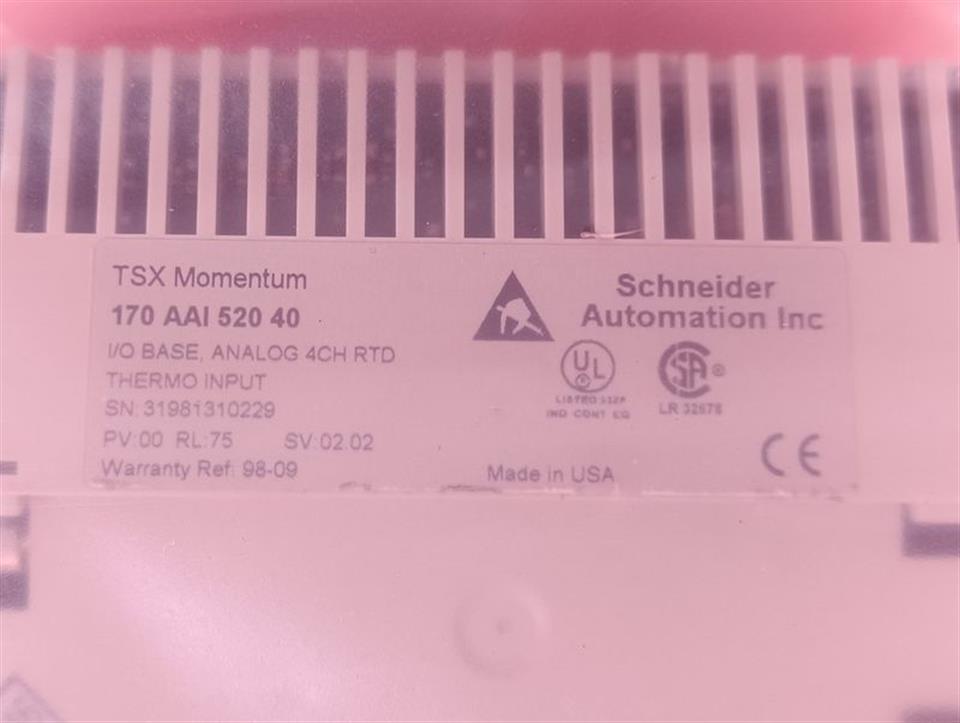 Schneider Automation INC TSX MOMENTUM 170AAI52040 ohne Abdeckung TOP ZUSTAND