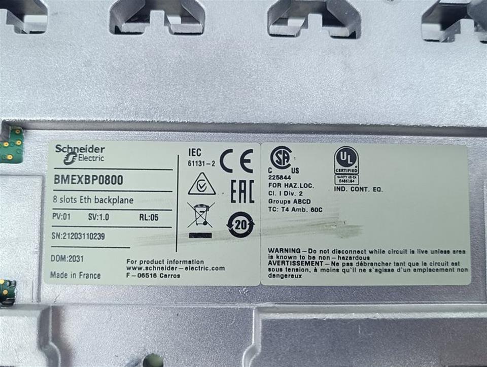 Schneider Electric 8 Slot Eth backplane BMEXBP0800 TOP ZUSTAND
