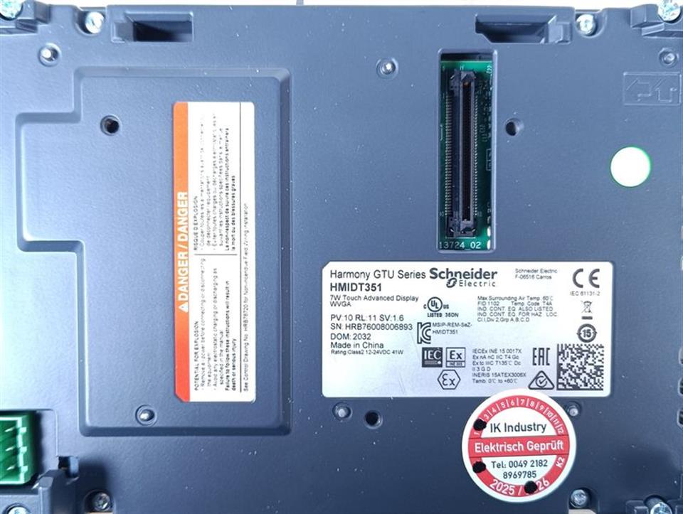Schneider Electric Harmony GTU Series HMIDT351 Touch Display TESTED &NEUWERTIG