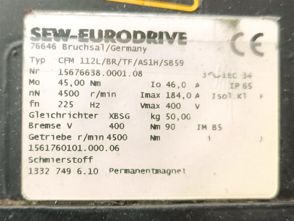 SEW-EURODRIVE CFM 112L/BR/TF/AS1H/SB59 TOP ZUSTAND