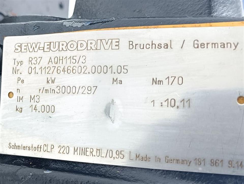 SEW-Eurodrive Getriebe R37 AQH115/3 Getriebe i=10.11 TOP ZUSTAND