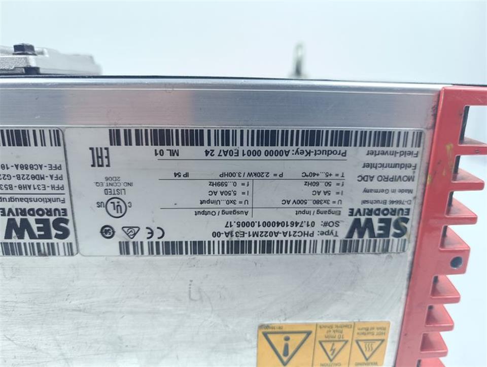 SEW Eurodrive PHC21A-A022M1-E31A-00 + PZM2xA-A075-D02-00 TESTED TOP ZUSTAND
