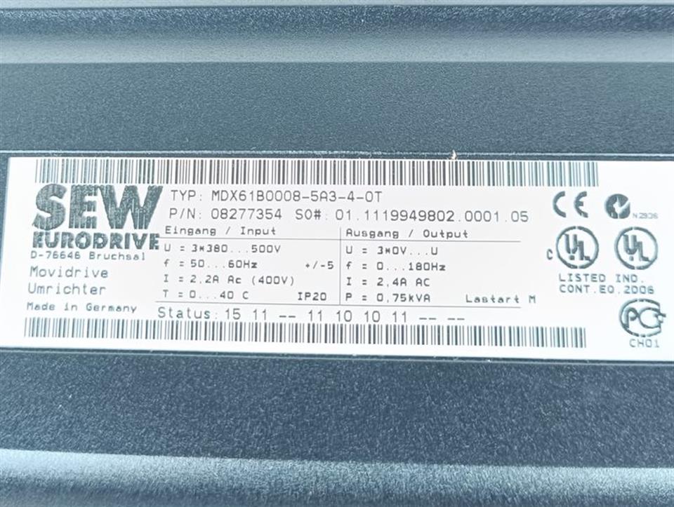 SEW Movidrive MDX61B0008-5A3-4-0T TESTED & TOP ZUSTAND