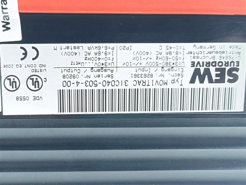 SEW MOVITRAC 31C040-503-4-00 400V 4KW Frequenzumrichter TESTED & TOP ZUSTAND