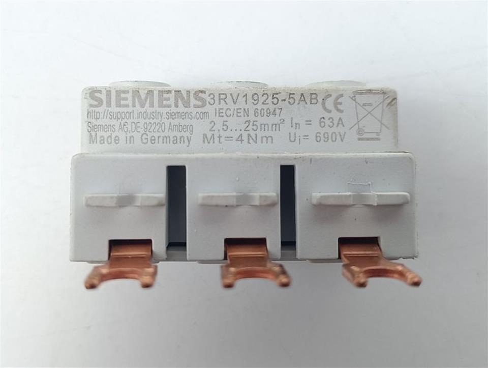 Siemens 3-Phasen-Einspeiseklemme 3RV1925-5AB TOP ZUSTAND