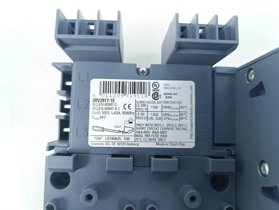 Siemens 3-Phasen-Sammelschiene 3RV2917-1E TOP ZUSTAND