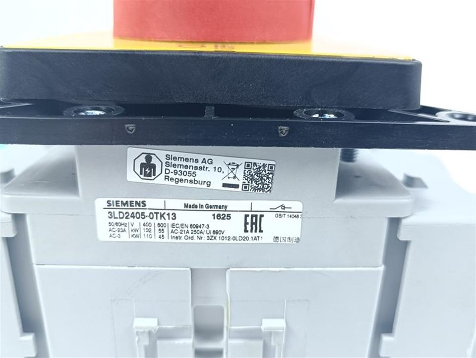 Siemens 3LD24 Hauptschalter 3LD2405-0TK13 UNUSED