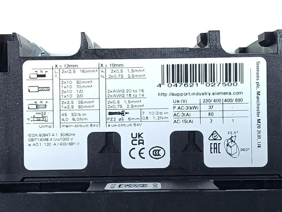 Siemens 3RT2545-1AK60 Leistungsschütz 3RT2545-1AK60 UNUSED & OVP