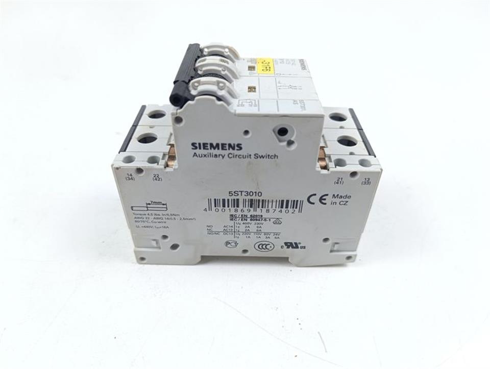 SIEMENS 5SY4210-6 MCB B10  400V + 5ST301. AS 5ST3010 GEBAUCHT GUT