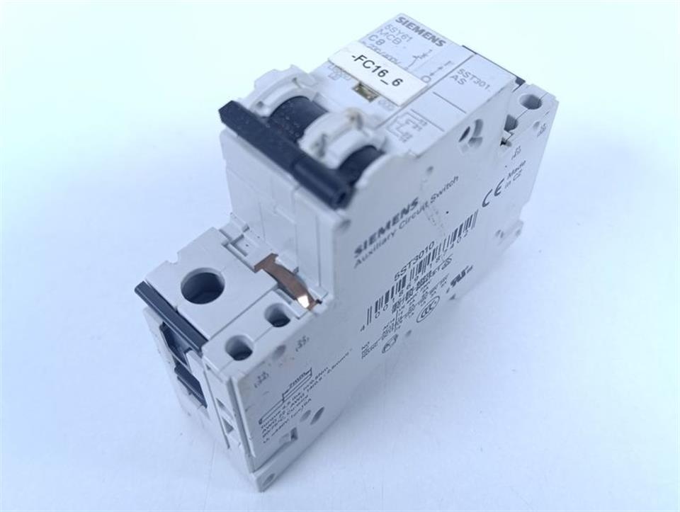 SIEMENS 5SY6108-7 MCB C8 + 5ST301.AS GEBRAUCHT GUT