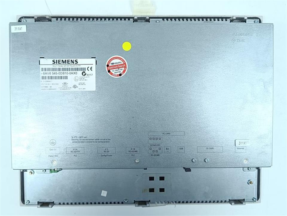 Siemens 6AV6 545-0DB10-0AX0 6MP 370 Touch-15 TFT  E-St. 6 TESTED & TOP ZUSTAND