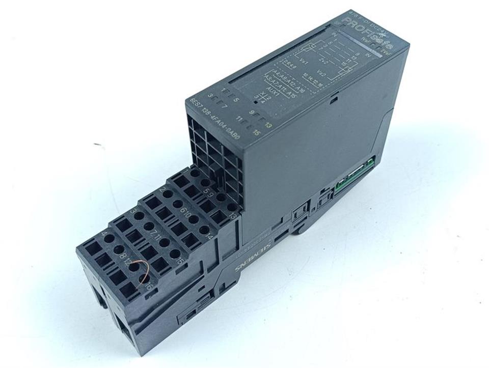 Siemens 6ES7 138-4FA04-0AB0 Modul + 6ES7 193-4CG30-0AA0 Sockel TOP ZUSTAND