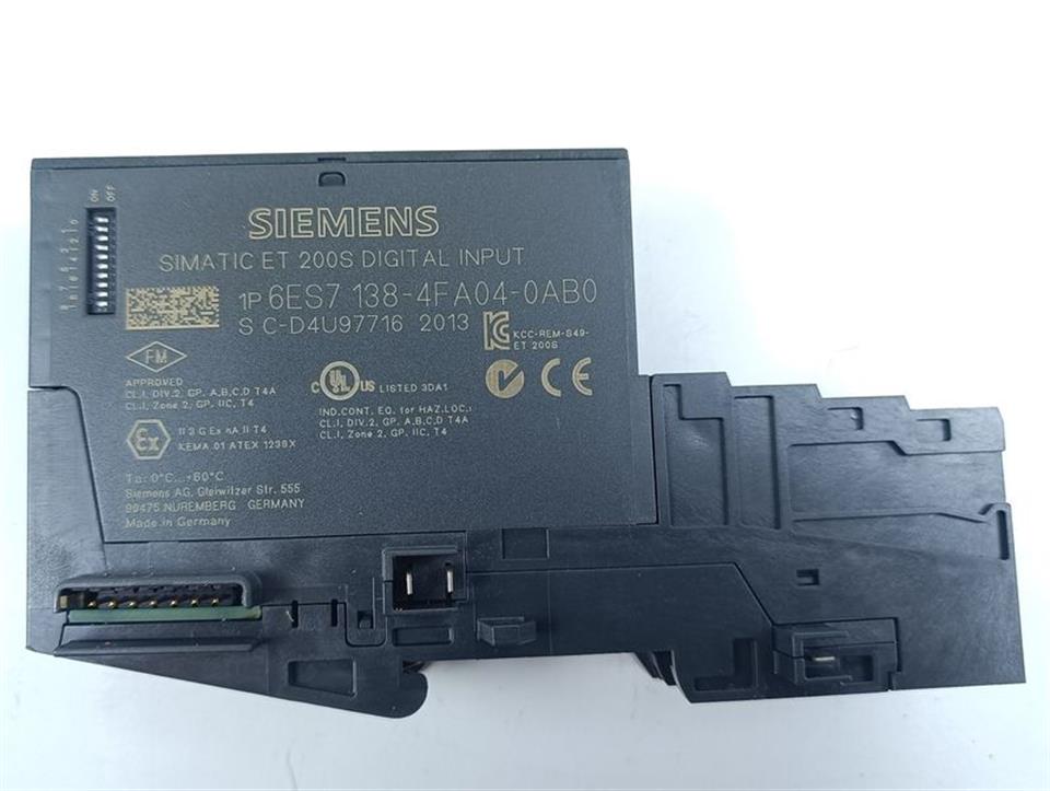 Siemens 6ES7 138-4FA04-0AB0 Modul + 6ES7 193-4CG30-0AA0 Sockel TOP ZUSTAND