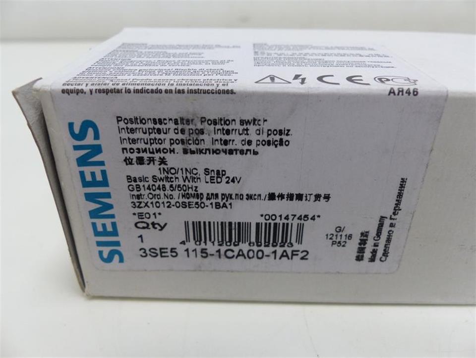 Siemens Basisschalter 3SE5 115-1CA00-1AF2  3A 0,8kV UNUSED & OVP