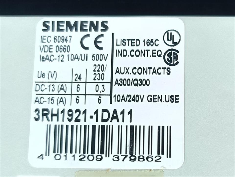 Siemens Bedienfeld  3RT1055-6AB36 + 2x 3RH1921-1DA11 UNUSED & OVP