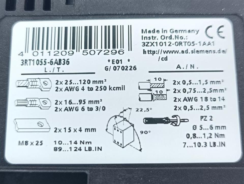 Siemens Bedienfeld  3RT1055-6AB36 + 2x 3RH1921-1DA11 UNUSED & OVP