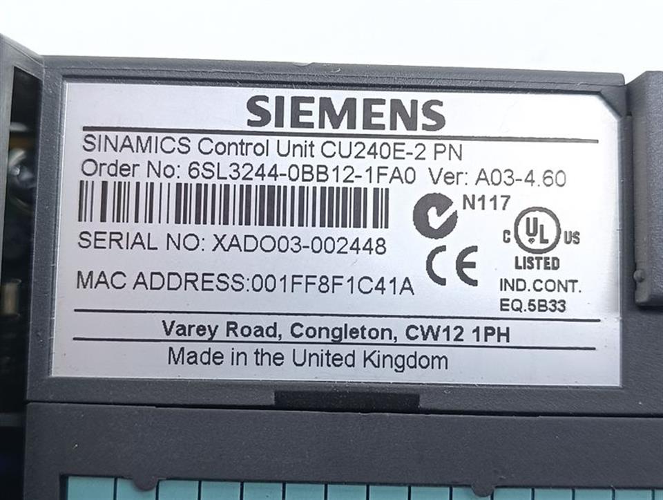 Siemens Control Unit Sinamics CU240E-2 PN 6SL3244-0BB12-1FA0 TESTED &TOP ZUSTAND