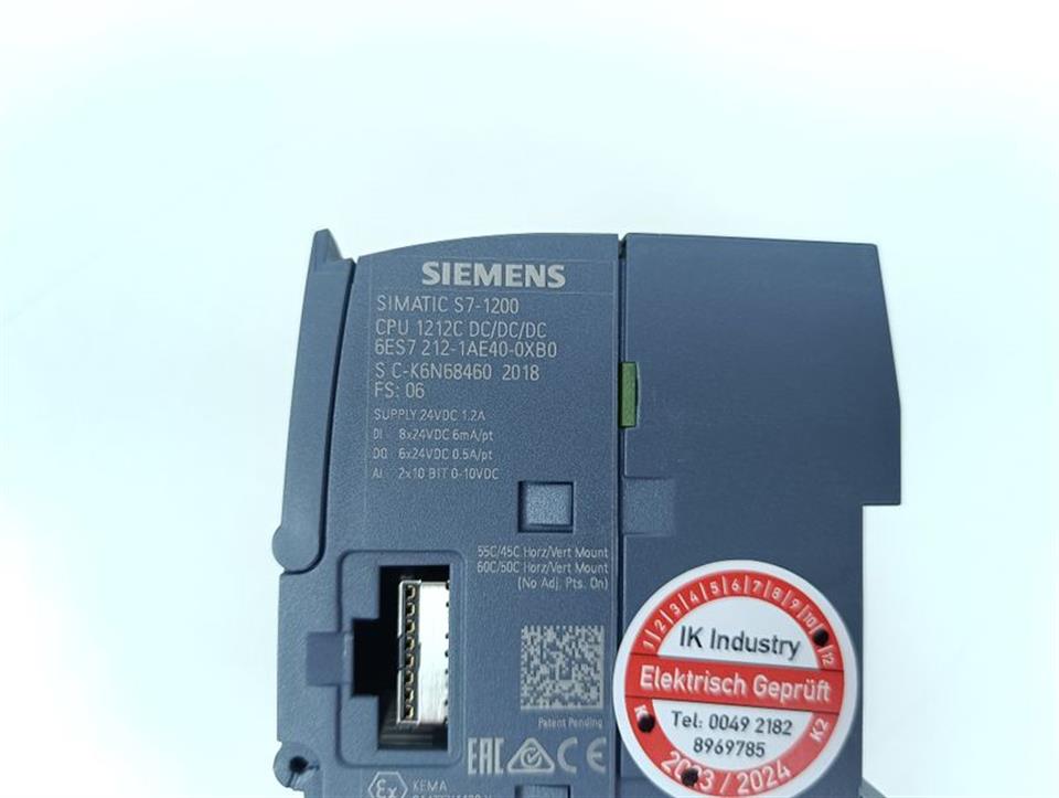 Siemens CPU 1212C DC/DC/DC 6ES7 212-1AE40-0XB0 S7-1200 TESTED & TOP ZUSTAND