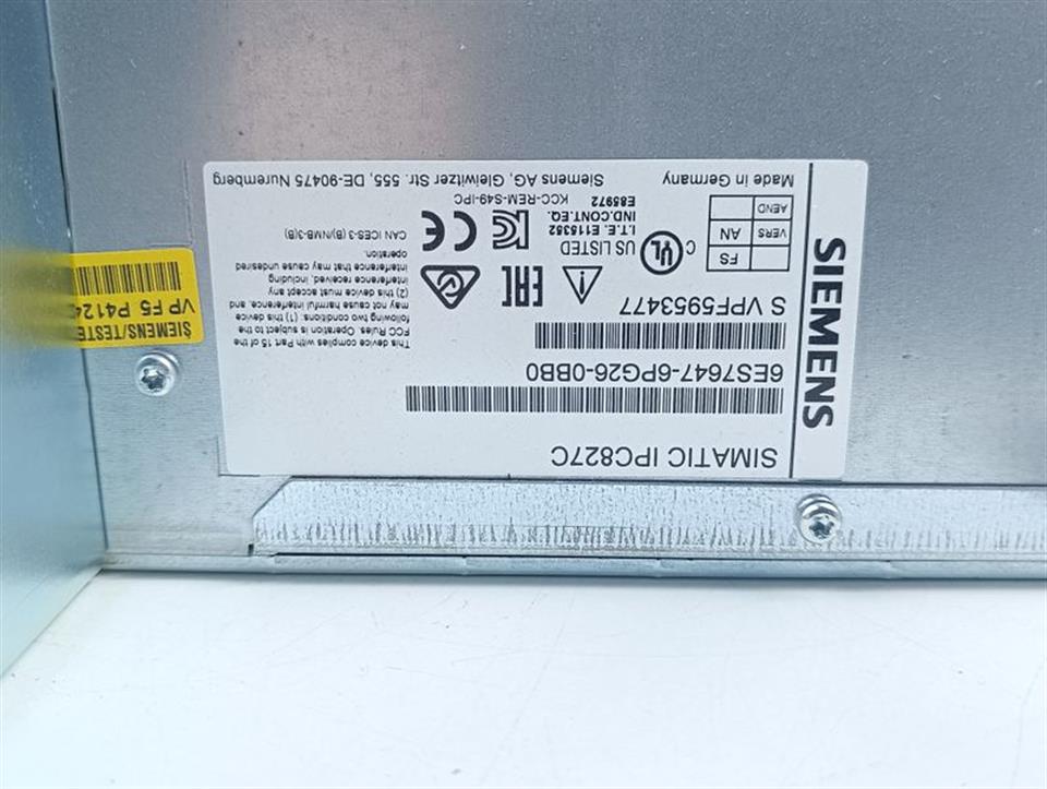Siemens IPC827C 6ES7647-6PG26-0BB0 FS. AN A5E30947477 Rev. H4 TESTED TOP ZUSTAND