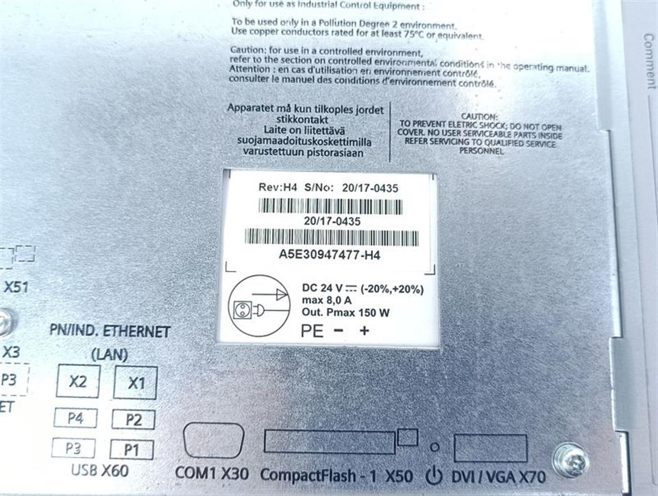 Siemens IPC827C 6ES7647-6PG26-0BB0 FS. AN A5E30947477 Rev. H4 TESTED TOP ZUSTAND