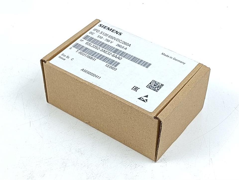 Siemens IPD S120 650VDC/260A 6SL3352-3AE32-6AA0 Erz-St: C UNUSED & OVP & SEALED