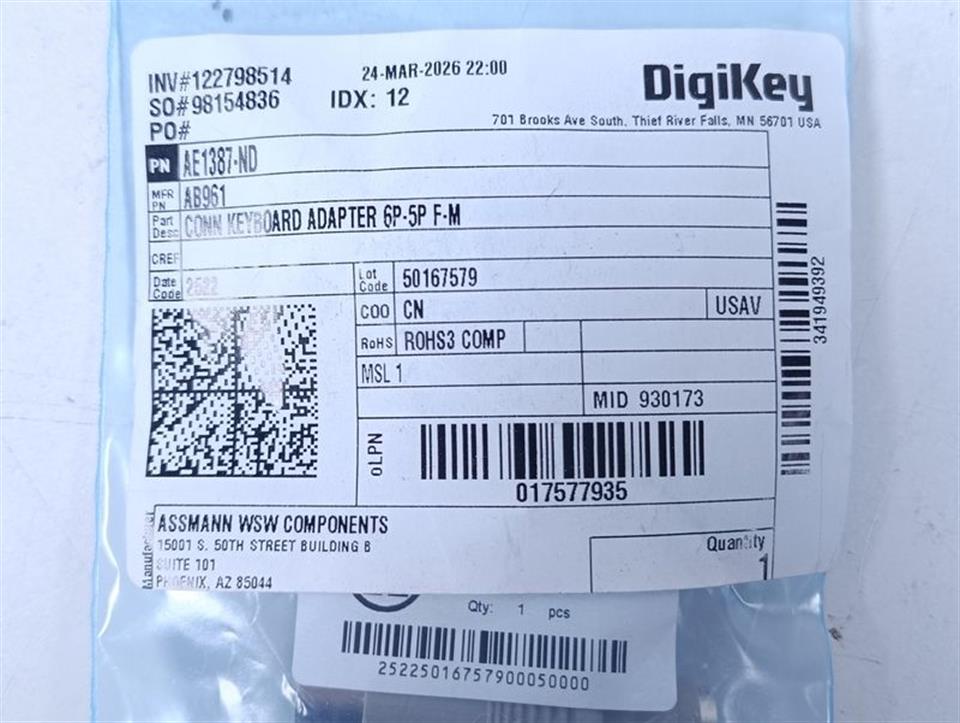 Siemens KEYBOARD ADAPTER 840C AE1387-ND UNUSED & OVP