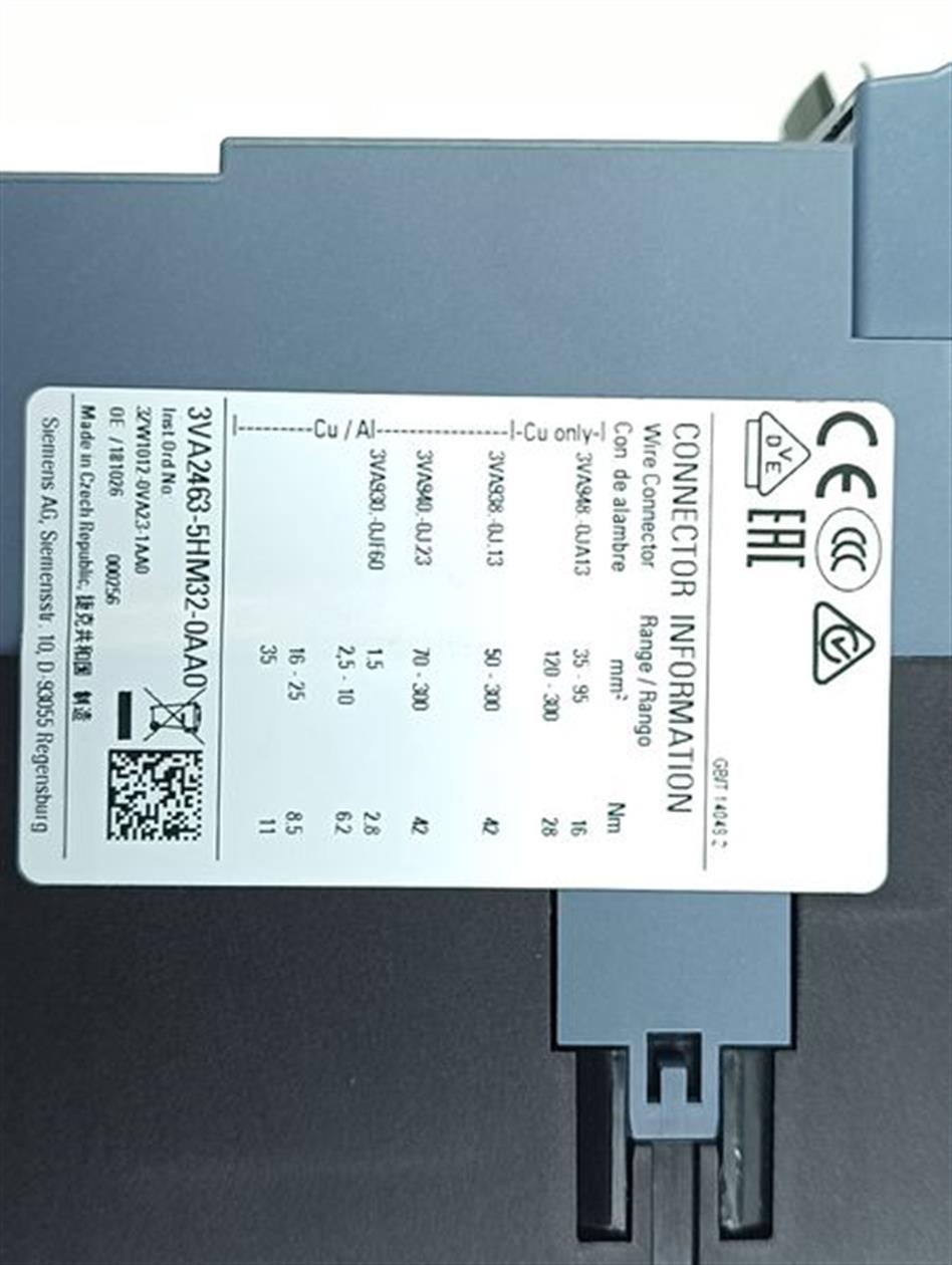 Siemens Kompaktleistungsschalter 3VA2463-5HM32-0AA0 Frame 630 630A UNUSED & OVP