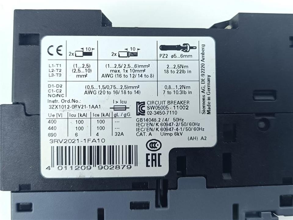 Siemens Leistungsschalter 3RV2021-1FA10 E02 TOP ZUSTAND