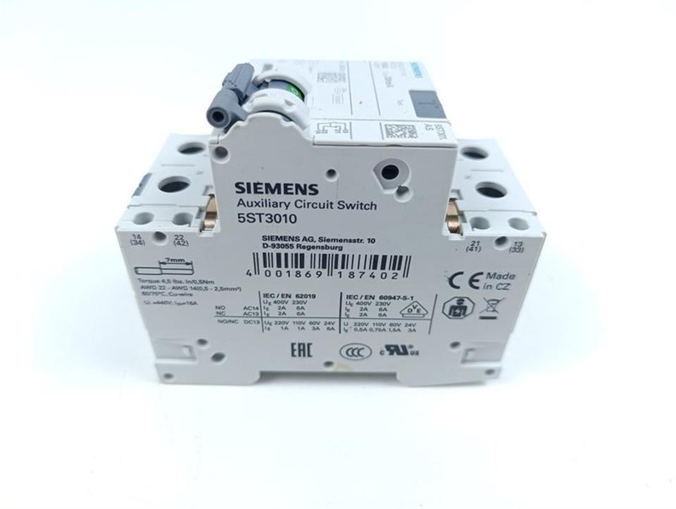 Siemens Leistungsschalter 5SV3 311-6 RCCB 16A 30 mA + 5ST3010 AS TOP ZUSTAND