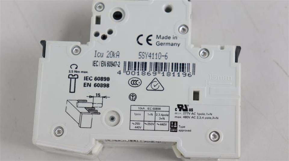 Siemens Leistungsschalter 5SY41 MCB B10 + 5ST301.AS TOP ZUSTAND